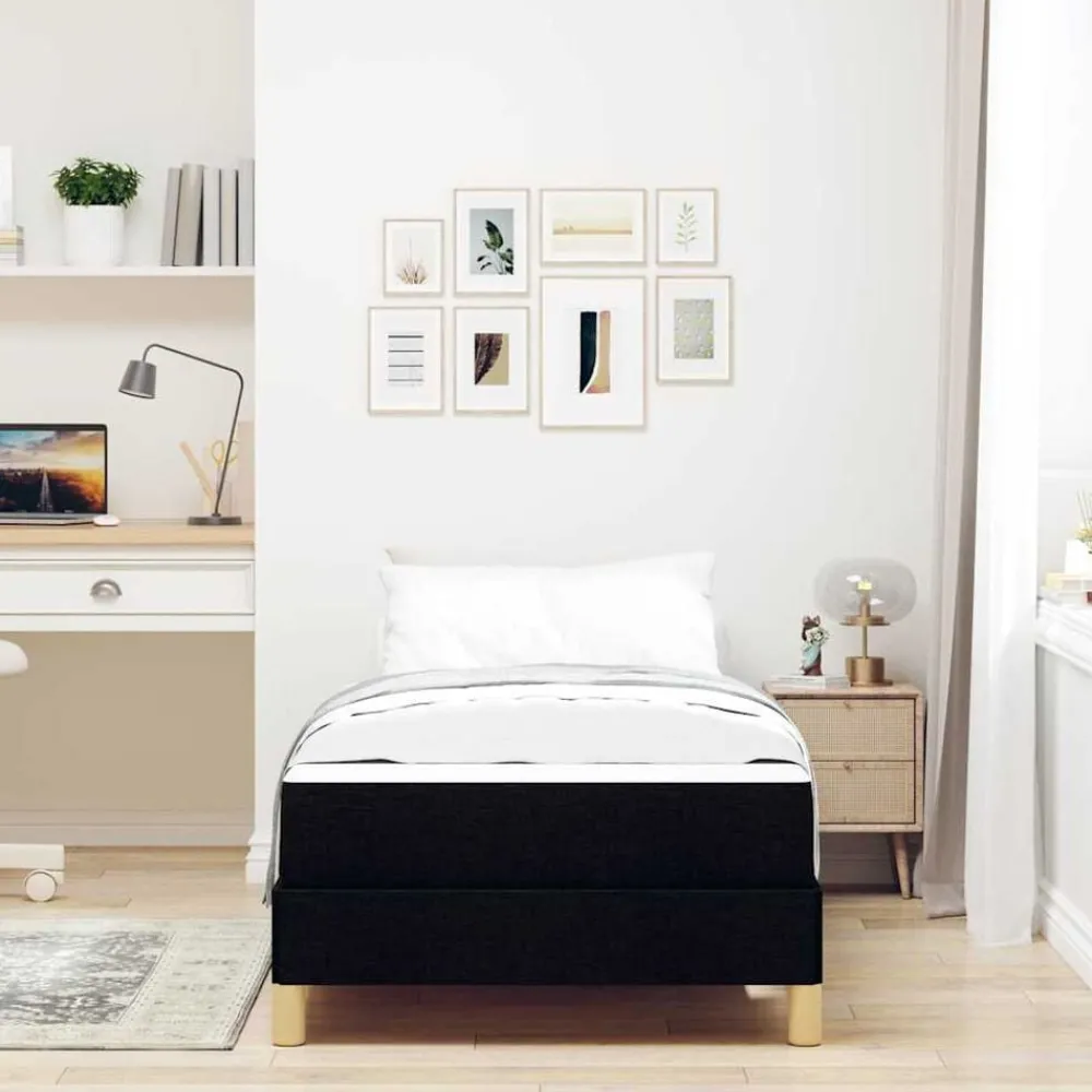 Boxspringbed met matras 80 x 200 cm Stof>vidaXL New