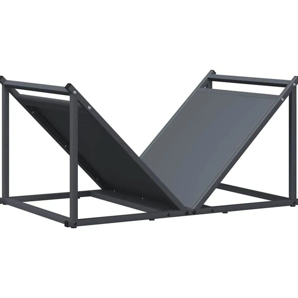Houtkachel- & Haardaccessoires*vidaXL Brandhoutrek 70x43x34,5 cm koudgewalst staal kleurig Antraciet