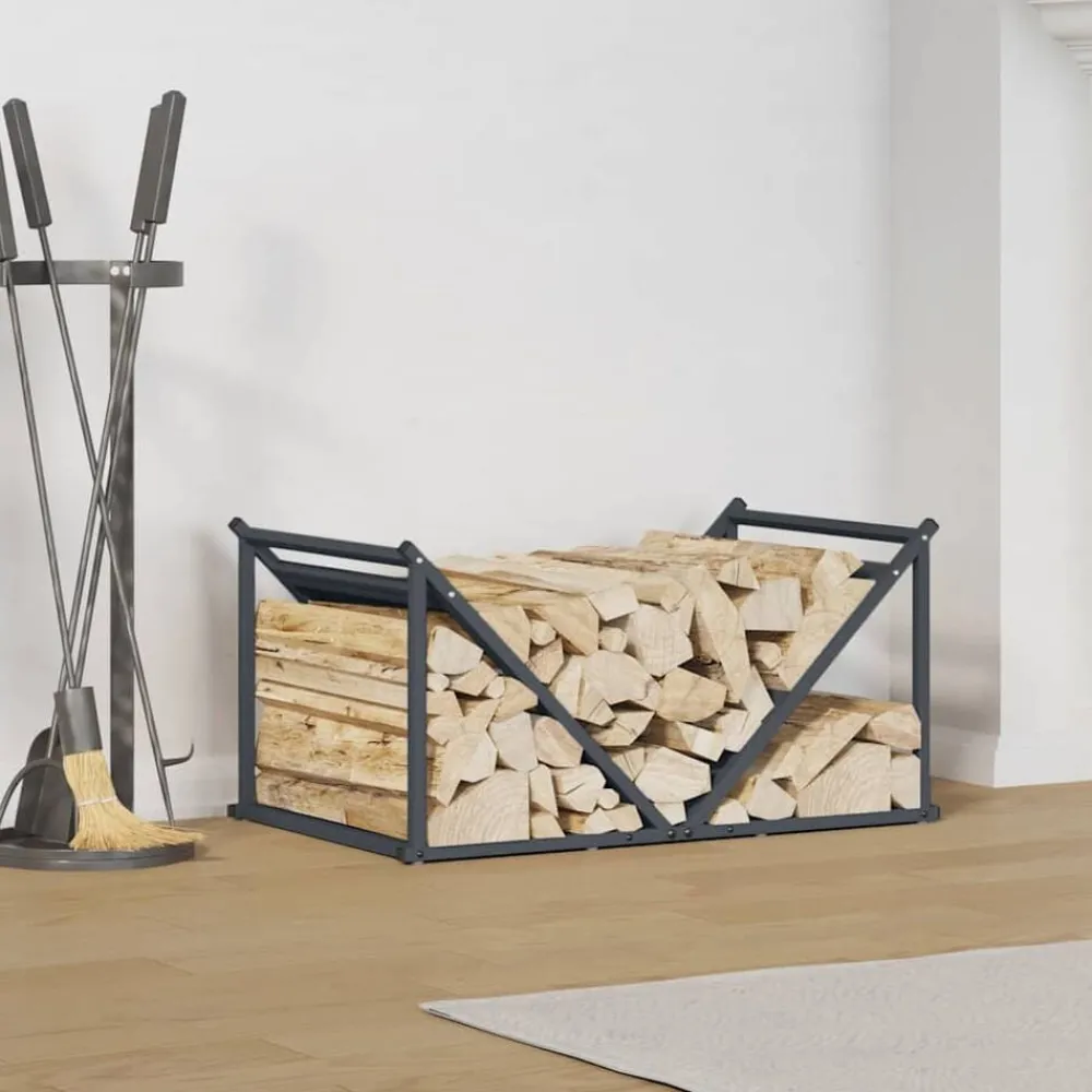 Houtkachel- & Haardaccessoires*vidaXL Brandhoutrek 70x43x34,5 cm koudgewalst staal kleurig Antraciet