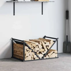 Houtkachel- & Haardaccessoires*vidaXL Brandhoutrek 70x43x34,5 cm koudgewalst staal kleurig Antraciet