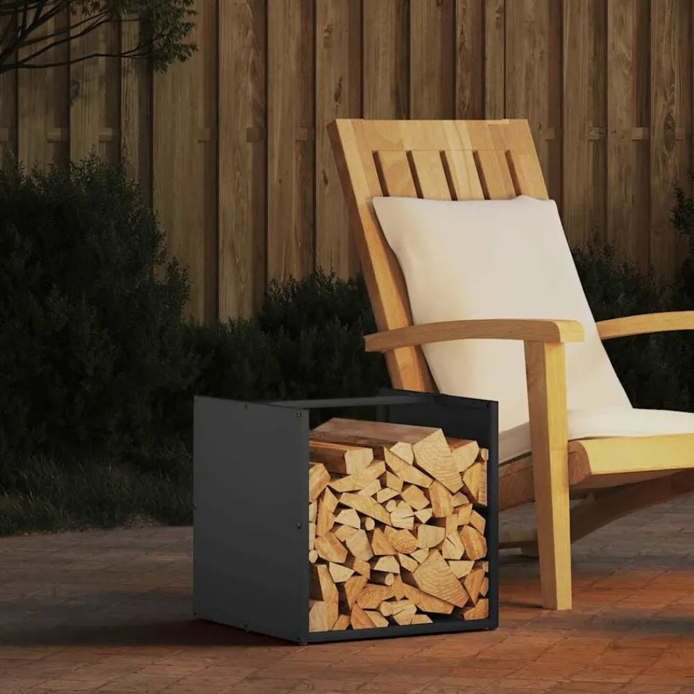 Brandhoutrek 40x40x40 cm koudgewalst staal kleurig>vidaXL Clearance