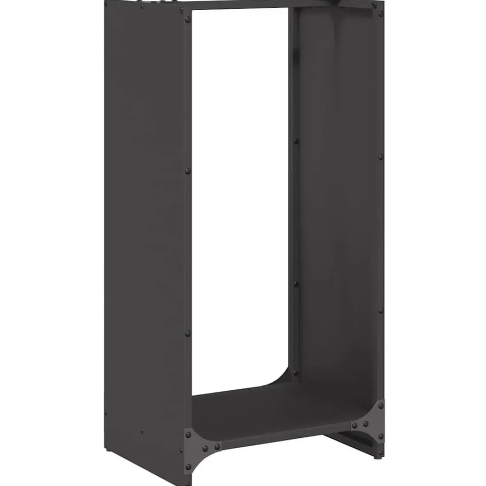 Houtkachel- & Haardaccessoires*vidaXL Brandhoutrek 40x30x80 cm koudgewalst staal Zwart