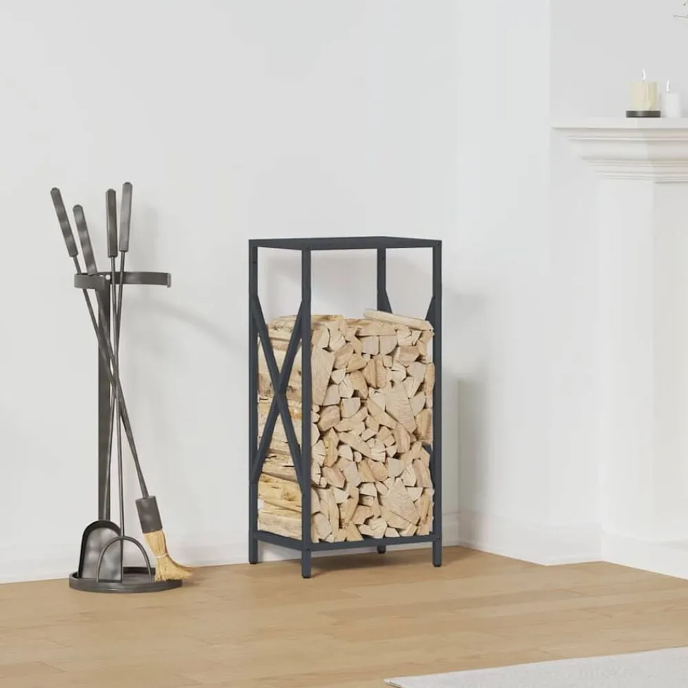 Houtkachel- & Haardaccessoires*vidaXL Brandhoutrek 34x25x70 cm koudgewalst staal kleurig Antraciet