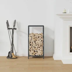 Houtkachel- & Haardaccessoires*vidaXL Brandhoutrek 34x25x70 cm koudgewalst staal kleurig Antraciet