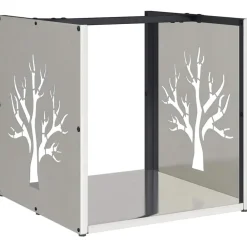 Houtkachel- & Haardaccessoires*vidaXL Brandhoutrek 40x40x40 cm Roestvrij staal