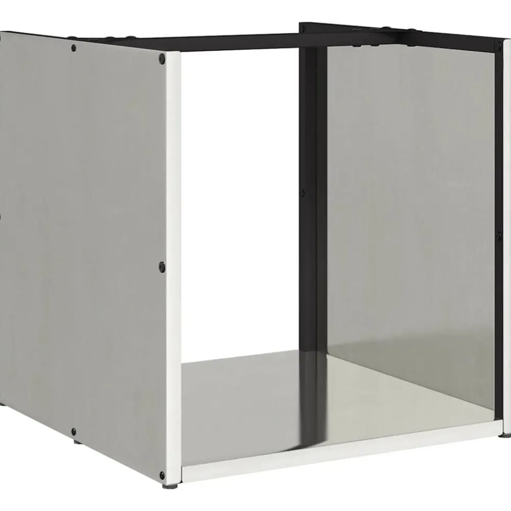 Houtkachel- & Haardaccessoires*vidaXL Brandhoutrek 40x40x40 cm Roestvrij staal