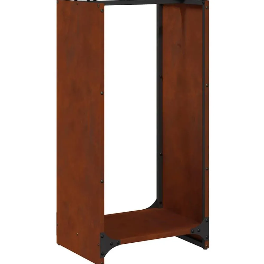 Houtkachel- & Haardaccessoires*vidaXL Brandhoutrek 40x30x80 cm weervast staal Cortenstaal