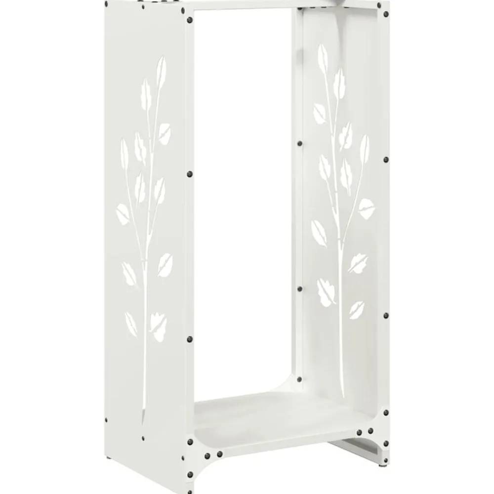 Houtkachel- & Haardaccessoires*vidaXL Brandhoutrek 40x30x80 cm koudgewalst staal Wit