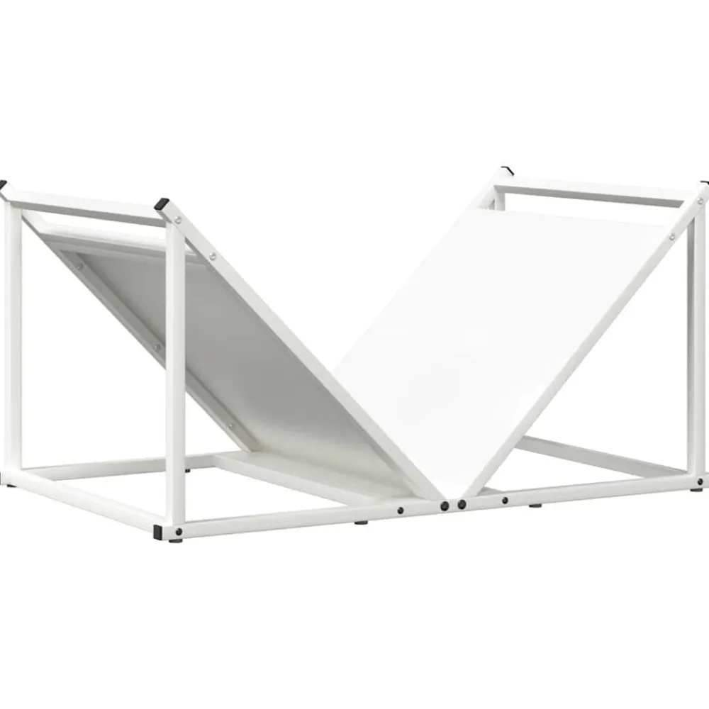 Houtkachel- & Haardaccessoires*vidaXL Brandhoutrek 70x43x34,5 cm koudgewalst staal Wit