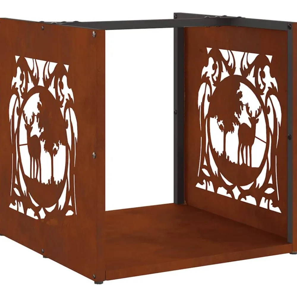 Brandhoutrek 40x40x40 cm weervast staal>vidaXL Outlet