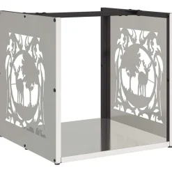 Houtkachel- & Haardaccessoires*vidaXL Brandhoutrek 40x40x40 cm Roestvrij staal