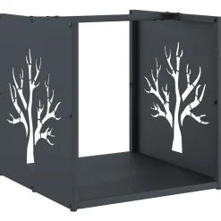 Houtkachel- & Haardaccessoires*vidaXL Brandhoutrek 40x40x40 cm koudgewalst staal kleurig Antraciet