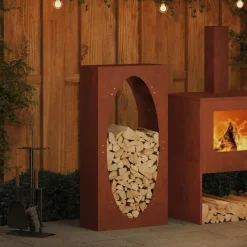 Brandhoutrek 50x23x100 cm weervast staal>vidaXL Clearance