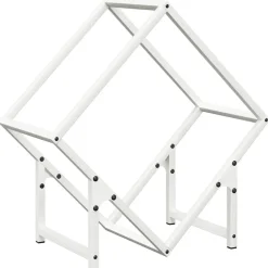Houtkachel- & Haardaccessoires*vidaXL Brandhoutrek 50x25x50 cm koudgewalst staal Wit