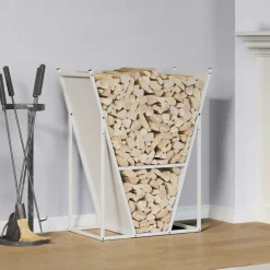 Brandhoutrek 69,5x35x81 cm koudgewalst staal>vidaXL New