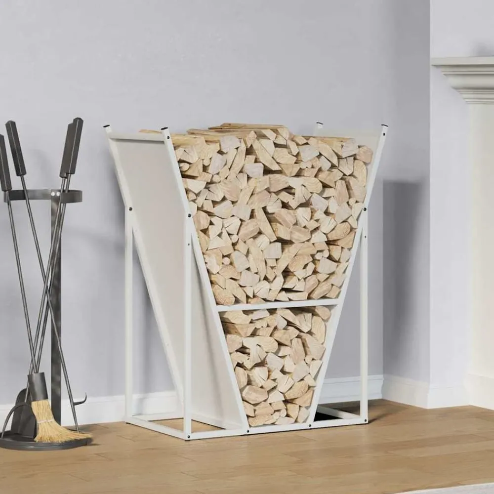 Brandhoutrek 69,5x35x81 cm koudgewalst staal>vidaXL New