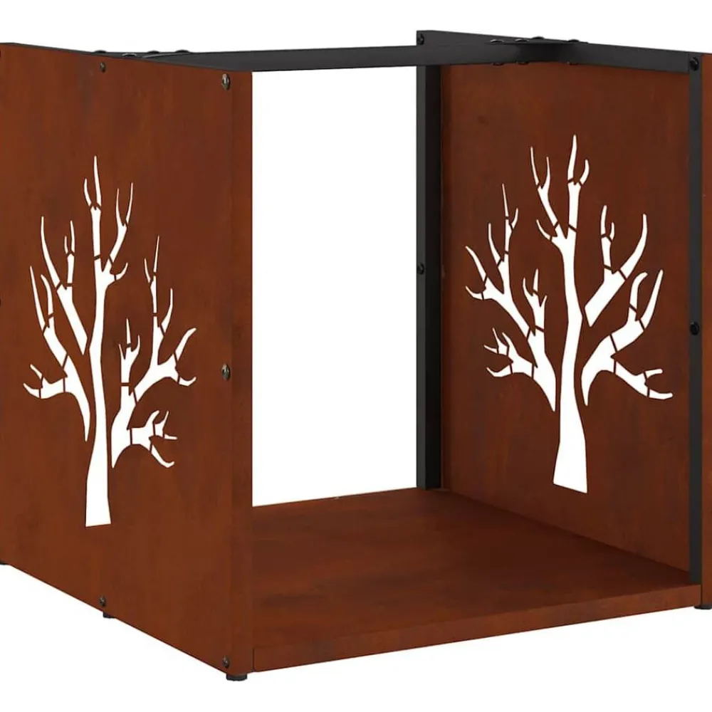 Brandhoutrek 40x40x40 cm weervast staal>vidaXL Discount
