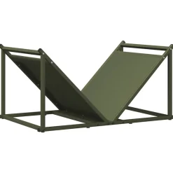 Houtkachel- & Haardaccessoires*vidaXL Brandhoutrek 70x43x34,5 cm koudgewalst staal Olijfgroen