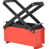 Brikettenpers voor papier 34x14x14 cm staal zwart en rood>vidaXL