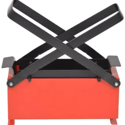 Brikettenpers voor papier 34x14x14 cm staal zwart en rood>vidaXL