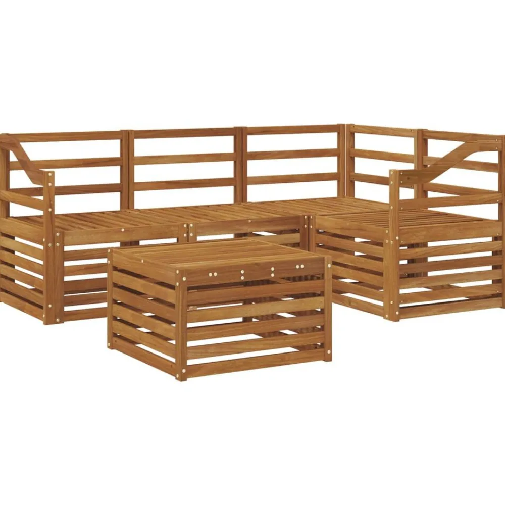 Meubelsets*vidaXL Buiten bankenset 5 pcs Massief Acaciahout Naturel