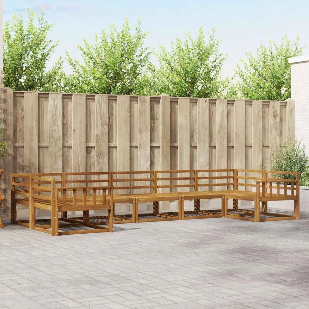 Meubelsets*vidaXL Buiten bankenset 7 pcs Massief Acaciahout Naturel