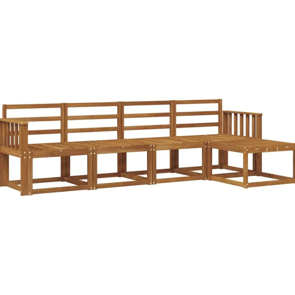 Buiten bankenset 5 pcs Massief Acaciahout>vidaXL Clearance