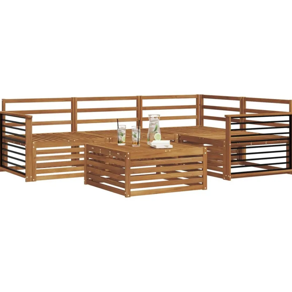 Meubelsets*vidaXL Buiten bankenset 5 pcs Massief Acaciahout Naturel
