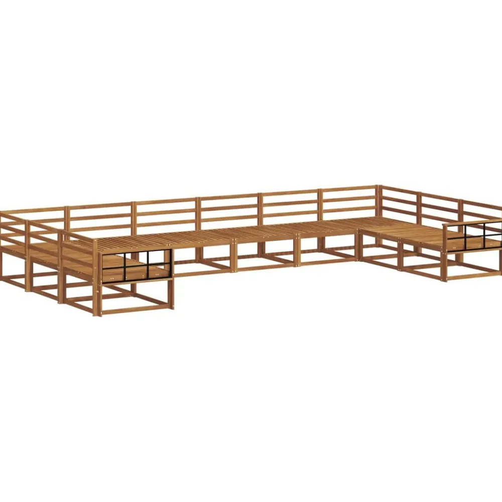 Meubelsets*vidaXL Buiten bankenset 10 pcs Massief Acaciahout Naturel