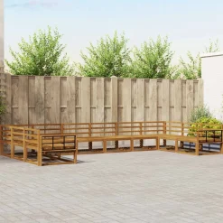 Meubelsets*vidaXL Buiten bankenset 10 pcs Massief Acaciahout Naturel