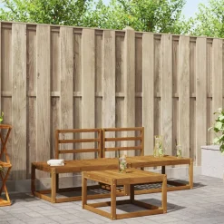 Buiten bankenset 3 pcs Naturel Massief Acaciahout>vidaXL Outlet
