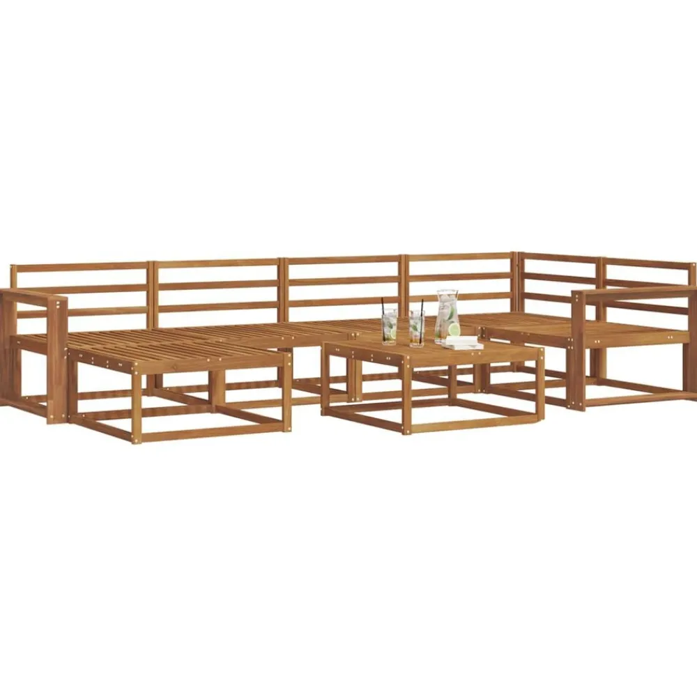 Meubelsets*vidaXL Buiten bankenset 7 pcs Massief Acaciahout Naturel