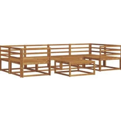 Buiten bankenset 7 pcs Massief Acaciahout>vidaXL Hot