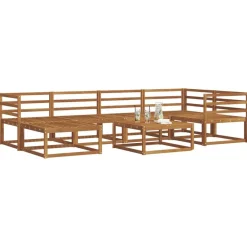 Meubelsets*vidaXL Buiten bankenset 7 pcs Massief Acaciahout Naturel
