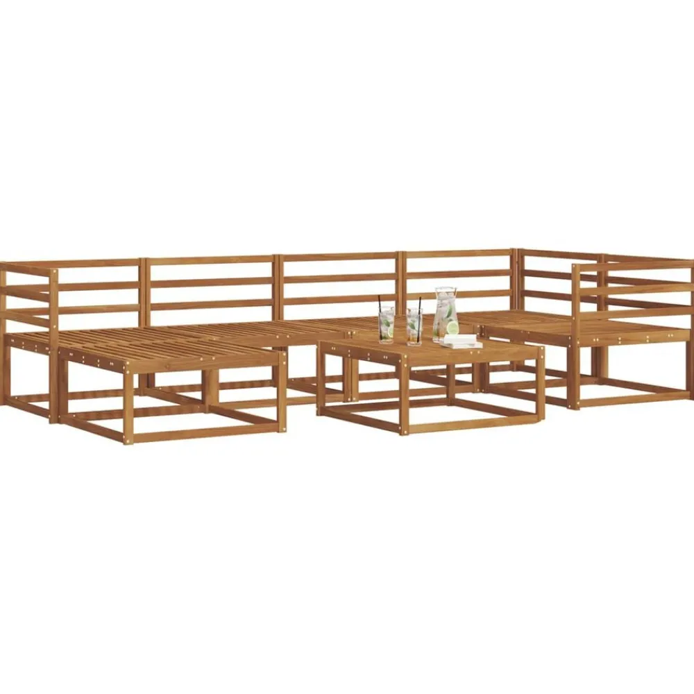 Meubelsets*vidaXL Buiten bankenset 7 pcs Massief Acaciahout Naturel