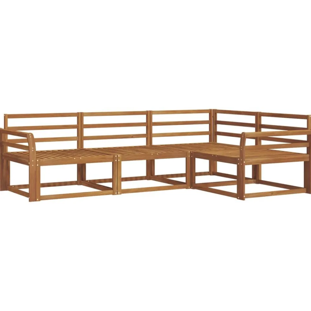 Buiten bankenset 4 pcs Massief Acaciahout>vidaXL Online