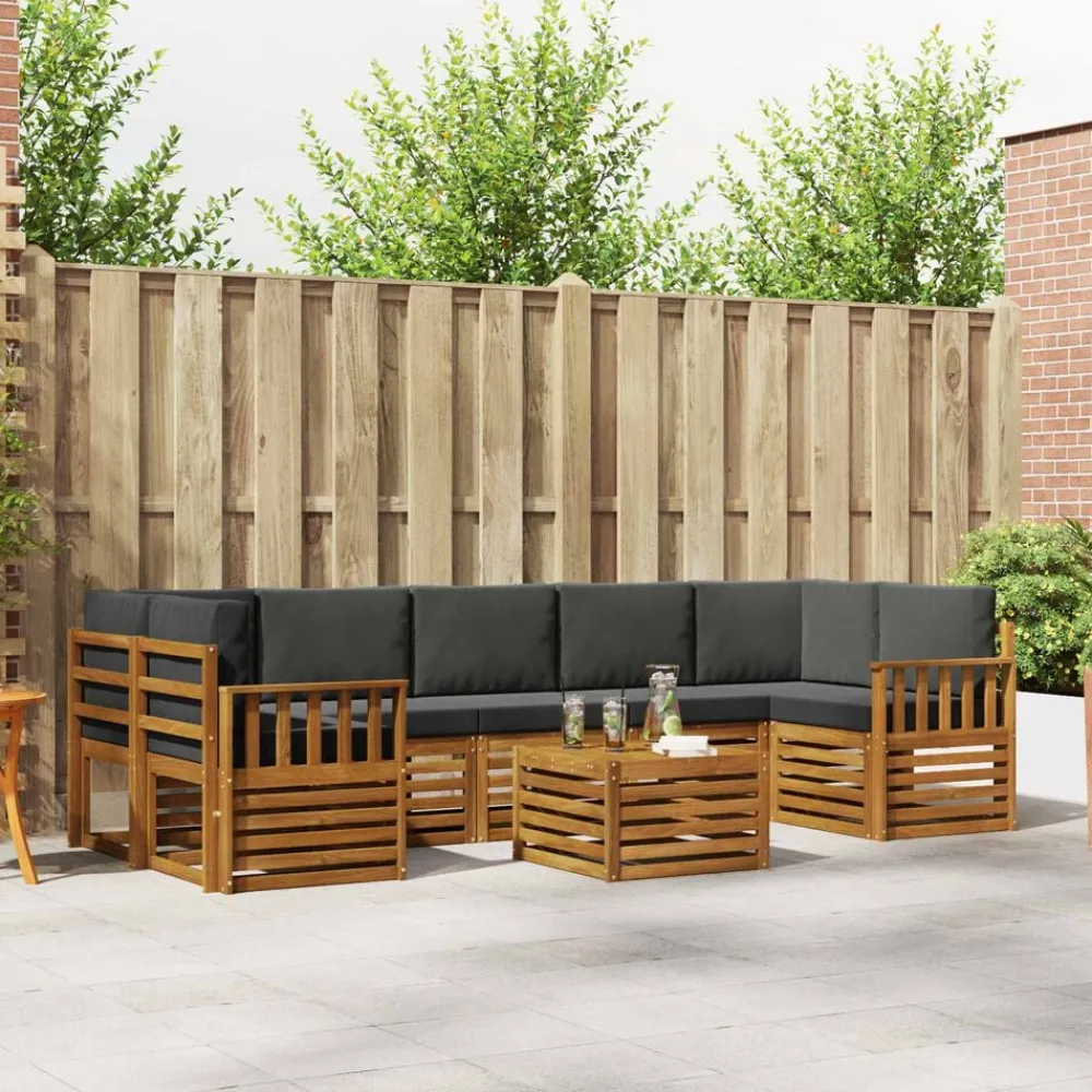 Buiten bankenset met kussen 8 pcs>vidaXL Best