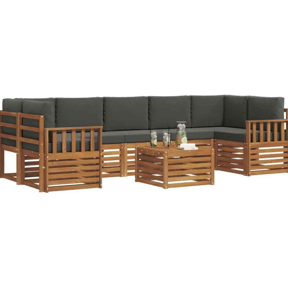 Buiten bankenset met kussen 8 pcs>vidaXL Best