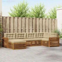Buiten bankenset met kussen 6 pcs>vidaXL Best