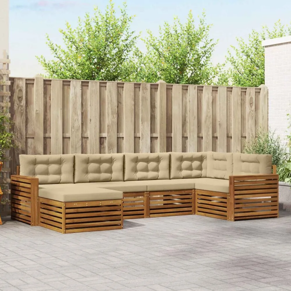 Buiten bankenset met kussen 6 pcs>vidaXL Best