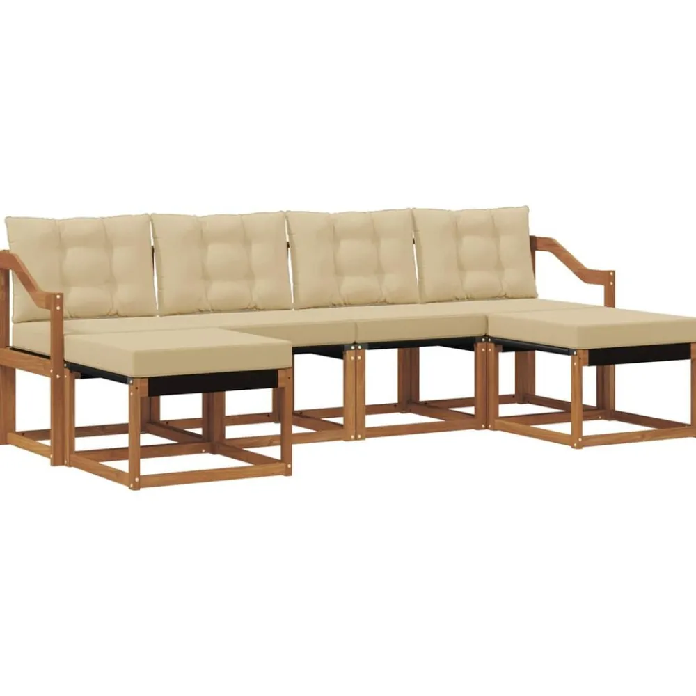 Buiten bankenset met kussen 6 pcs>vidaXL