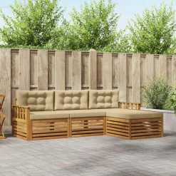 Buiten bankenset met kussen 4 pcs>vidaXL Clearance