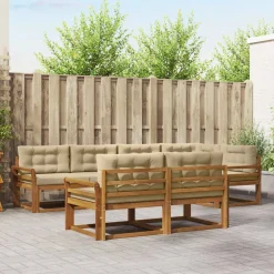Buiten bankenset met kussen 7 pcs>vidaXL Discount