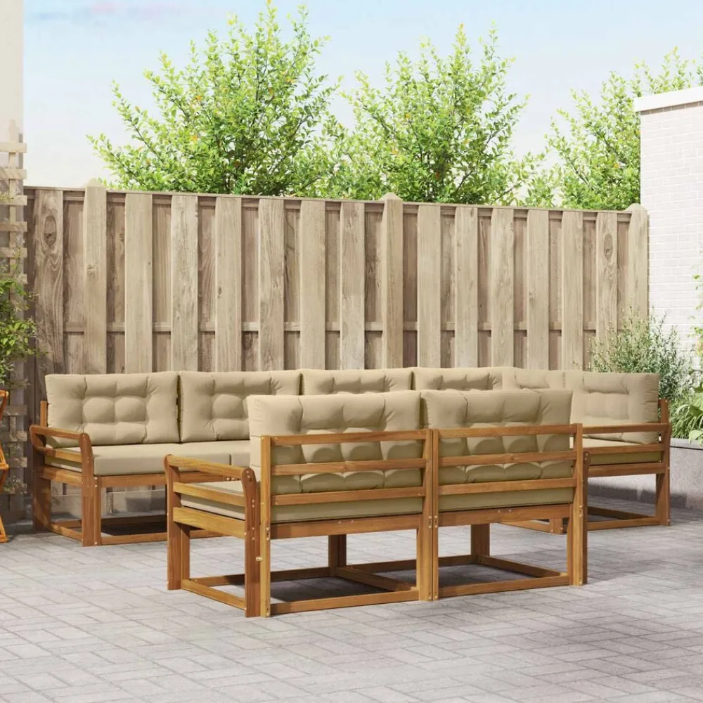 Buiten bankenset met kussen 7 pcs>vidaXL Discount