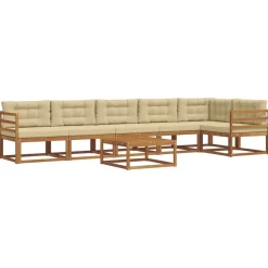 Buiten bankenset met kussen 7 pcs>vidaXL New
