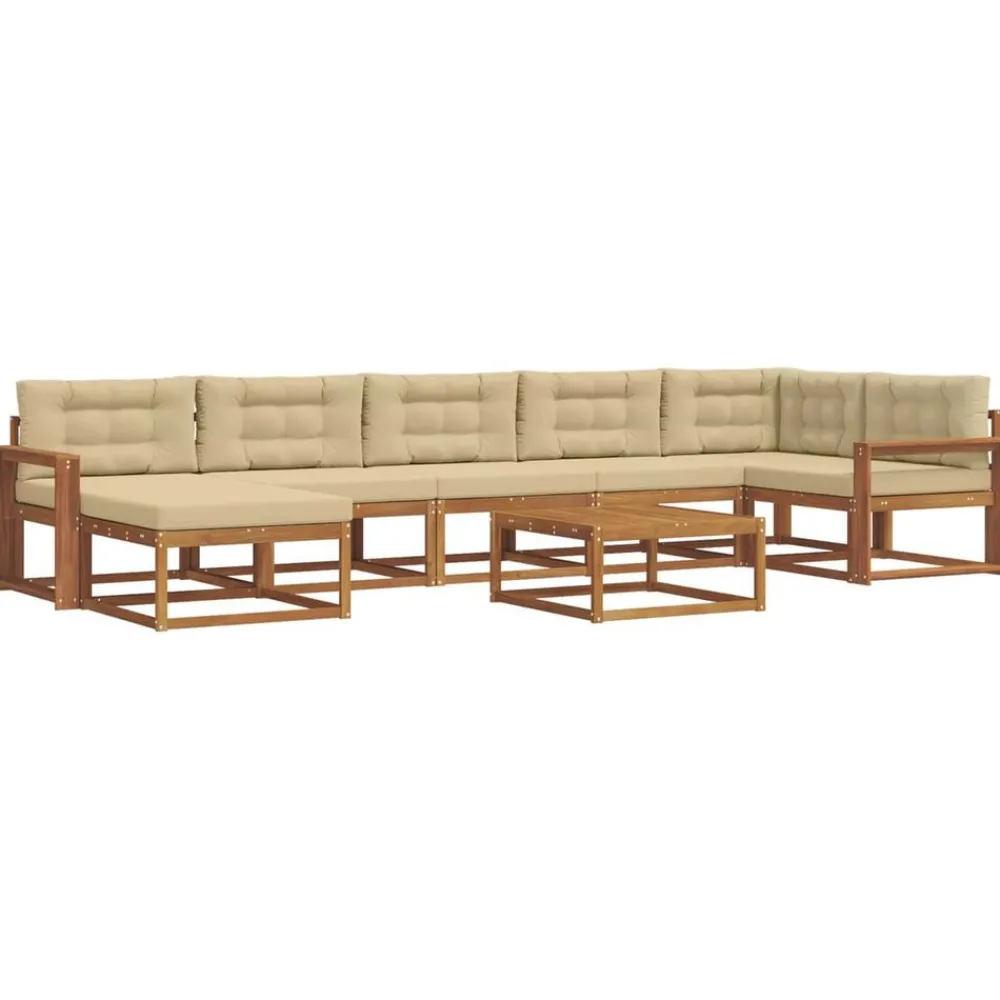 Buiten bankenset met kussen 8 pcs>vidaXL Best