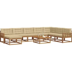 Buiten bankenset met kussen 9 pcs><noscript><img width=
