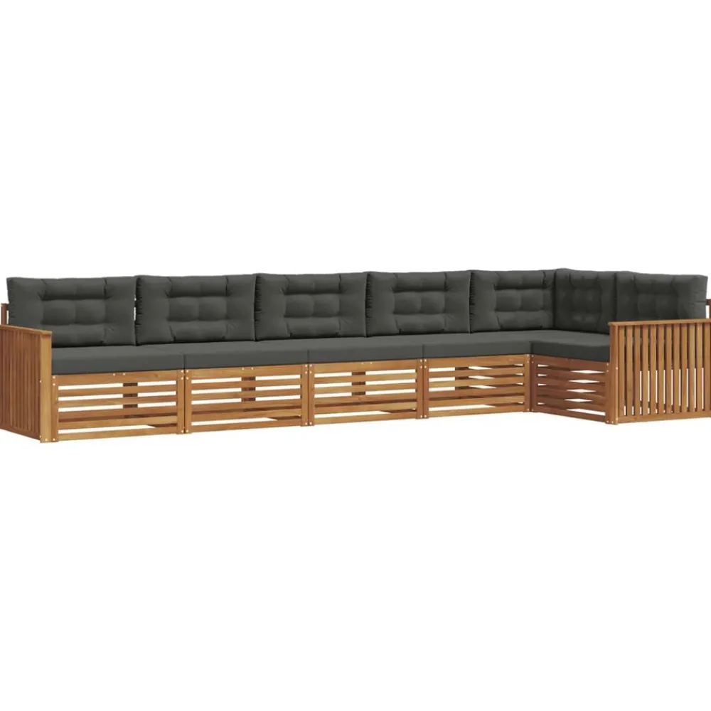 Buiten bankenset met kussen 6 pcs>vidaXL Outlet
