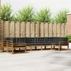 Buiten bankenset met kussen 7 pcs>vidaXL Hot