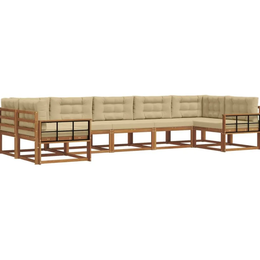 Buiten bankenset met kussen 7 pcs>vidaXL Best